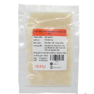 BỘT GELATIN BLOOM GÓI 20G