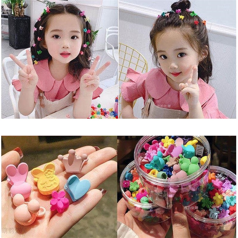 Set Kẹp Tóc Hình Hoa Mini Dễ Thương Xinh Xắn Phong Cách Hàn Quốc