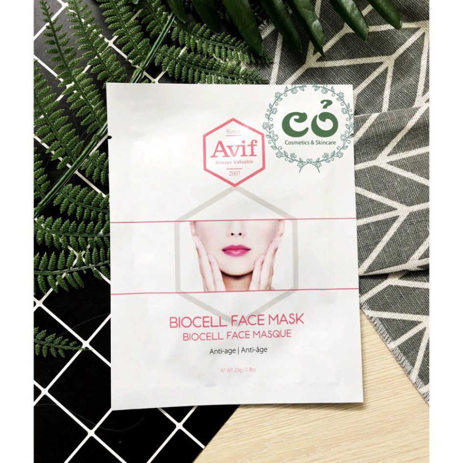 Mặt Nạ Giấy Dưỡng trắng Da Cao Cấp Avif Biocell Face Mask G504