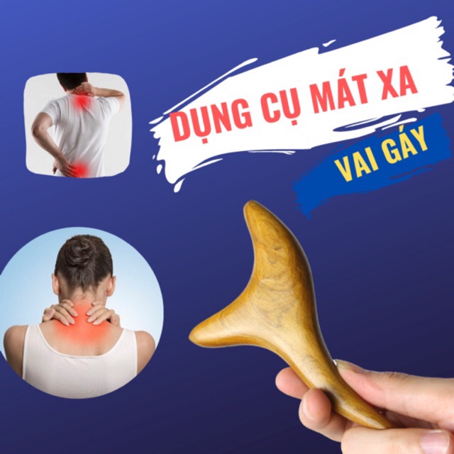 Dụng  Cụ Bấm Huyệt Bằng Gỗ Kiểu Thái - Chim Én