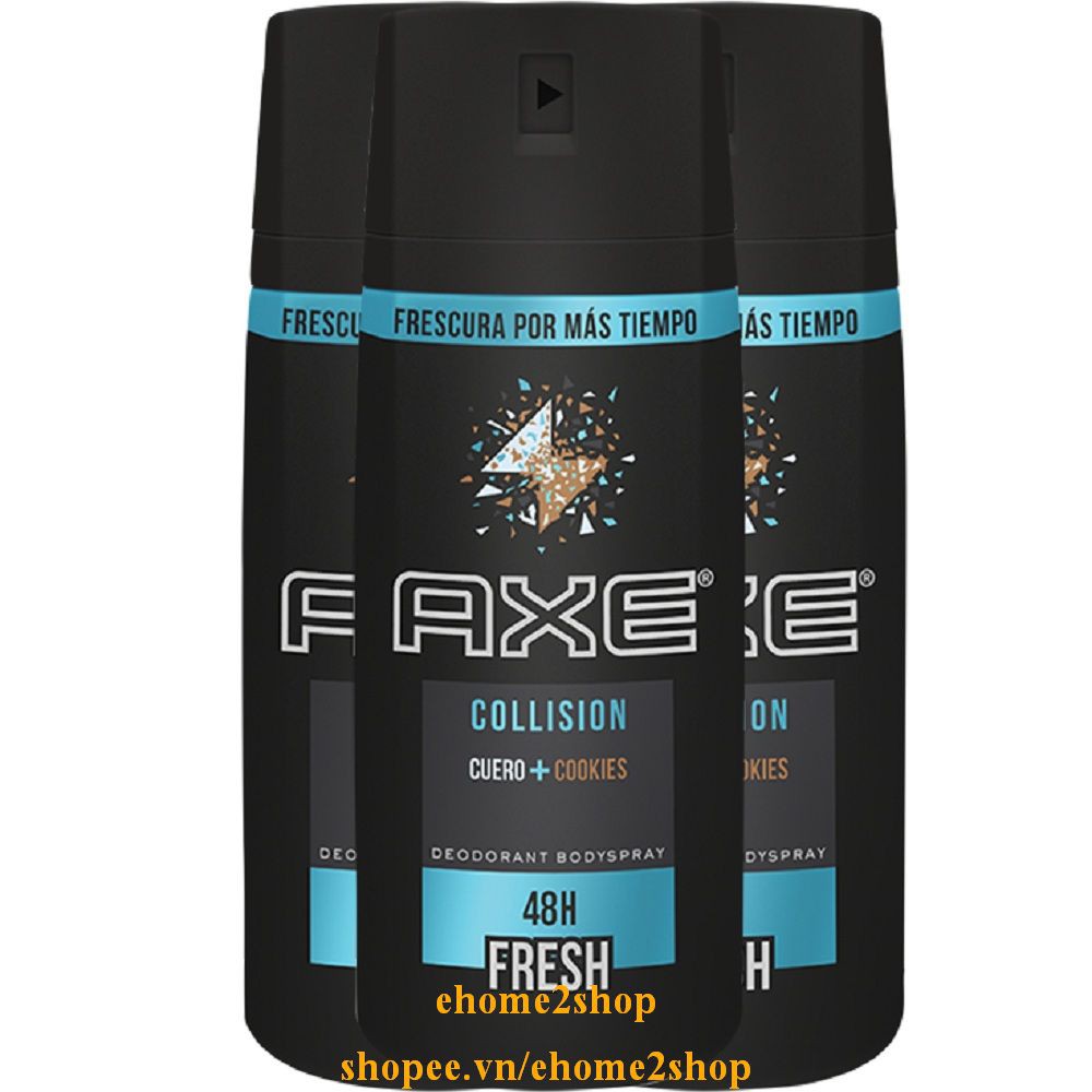 Xịt Khử Mùi Axe 150ml Tiempo Collision, shopee.vn/ehome2shop.