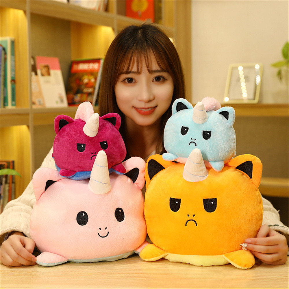 【sweet】8 colors children cartoon Cute Reversible Flip Cat Plush Toy Kids Doll Toys