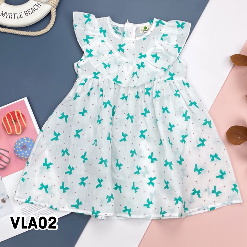 [Xả kho] Váy cho bé gái 7-30kg maxi xòe suông chữ A xinh đẹp đi học, đi chơi bebefamilyshop- VLA