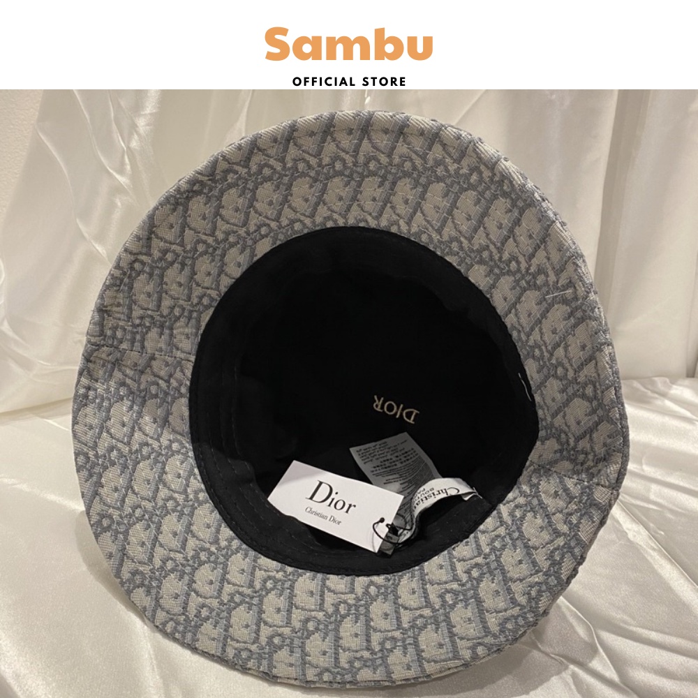 Mũ bucket kaki Sambu, nón tai bèo thêu chữ dio