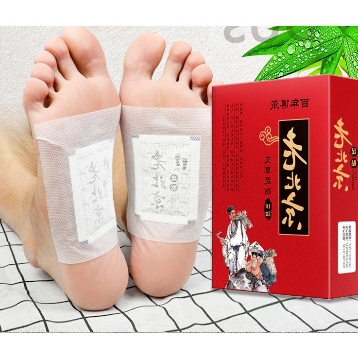 Miếng Dán Ngải Cứu Thải Độc Bàn Chân - 1 Hộp 50 Miếng Dán Giảm Bệnh mãn Tính