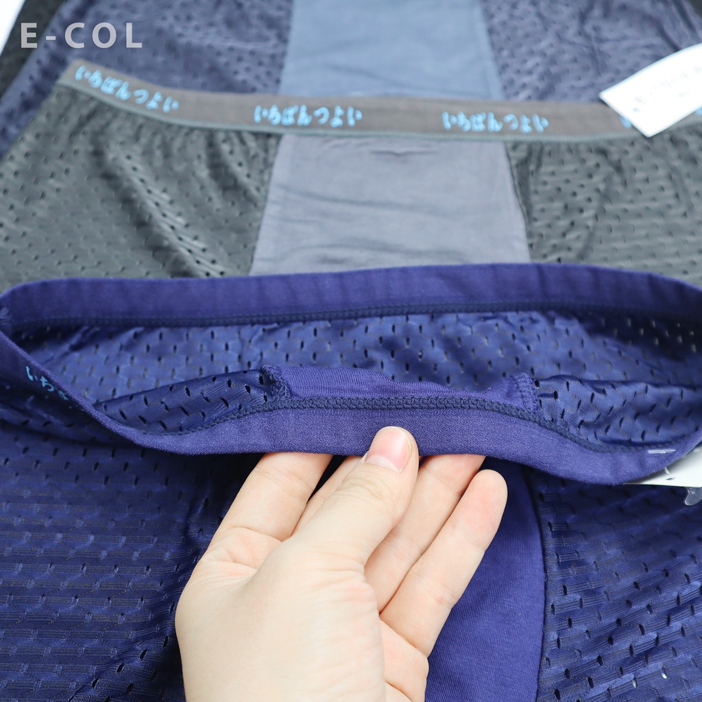 Hộp 4 quần sịp đùi nam Nhật Bản [45 - 95kg] vải thông hơi co giãn 4 chiều thấm hút mồ hôi