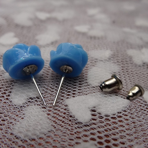 Set 12 Đôi Khuyên Tai Hình Hoa Hồng Nhiều Màu