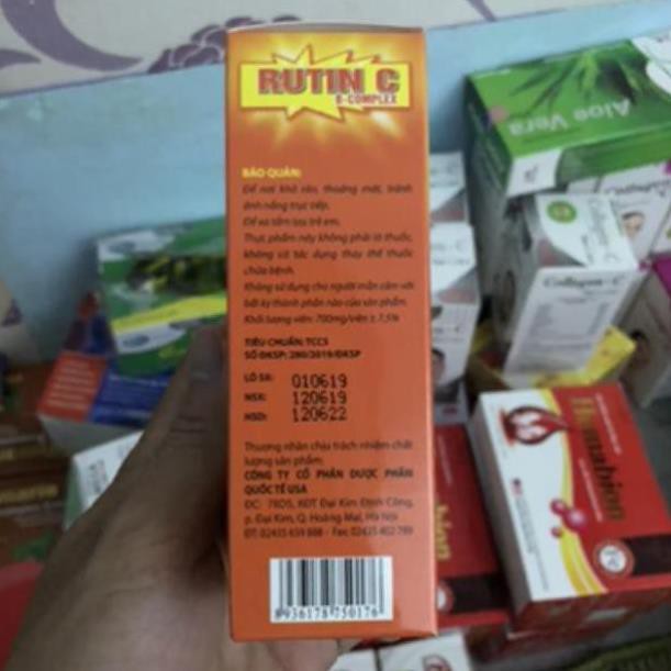 Rutin C B-complex - Hỗ trợ điều trị viêm loét miệng hộp 30 viên