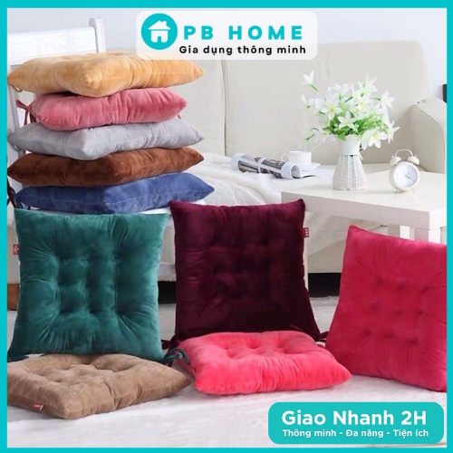 [Siêu HOT] Đệm Lót Ghế Ngồi Hình Vuông MẪU CƠ BẢN, Đệm Ngồi Bệt Chất Liệu Polyester Mềm Mại