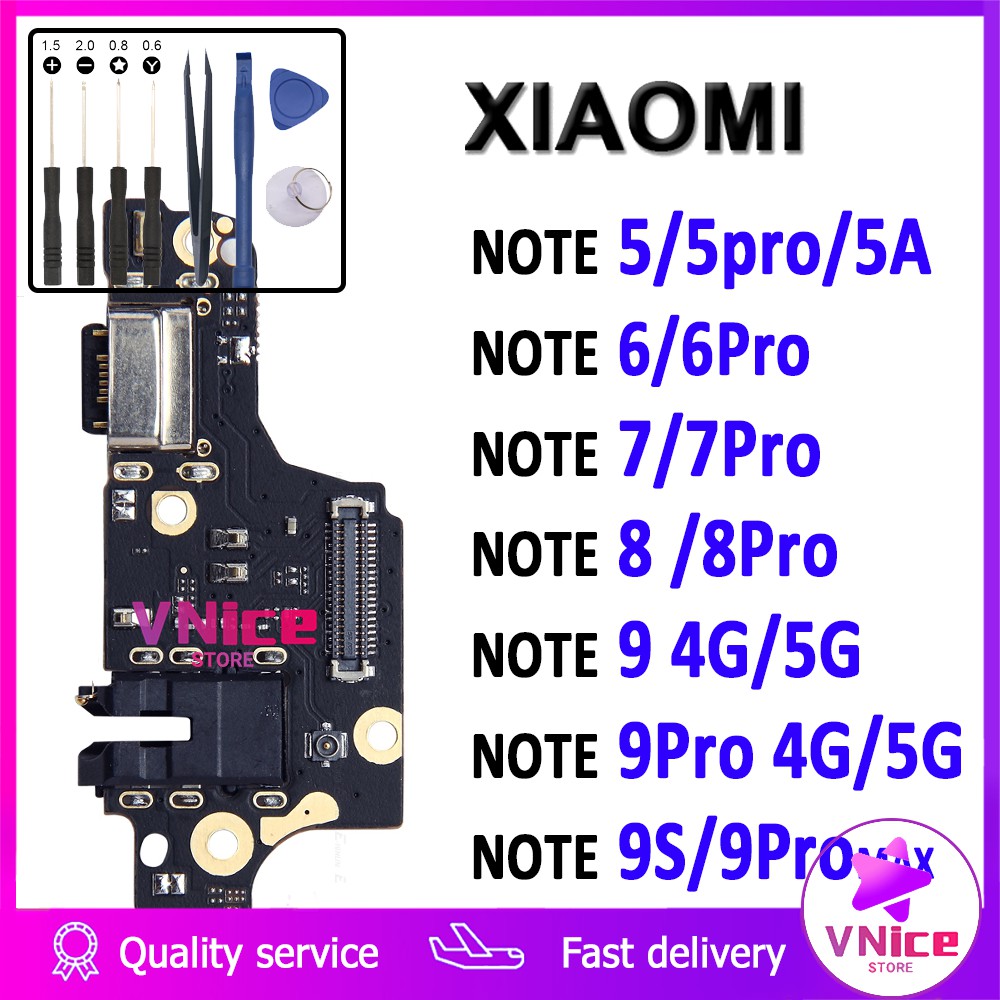 cụm chân sạc Xiaomi Redmi Note 5 6 7 8 9 A pro max Micrô Cổng đế sạc