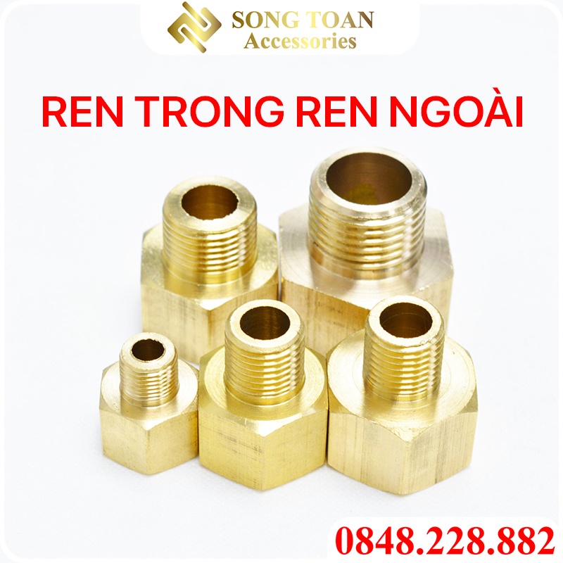 Nối Ren Trong Ren Ngoài & Lơ Thu & Sơ Mi - Đủ Các Size 9.6,13,17,21,27,34 - Đồng Thau