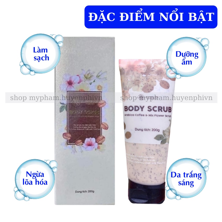 Tẩy tế bào chết body Huyền Phi làm sạch tế bào chết toàn thân giúp da mịn màng