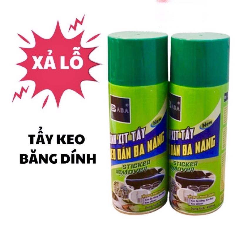Tẩy Keo, Bình Xit Tẩy Keo - Làm sạch keo 3M, băng dính, keo dán trên mọi bề mặt hiệu quả
