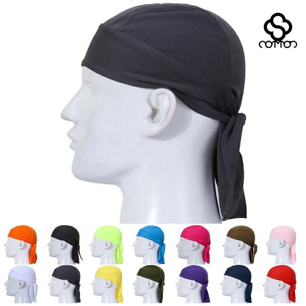 Mũ quấn đầu bandana buộc chặt điều chỉnh màu trơn lái xe mô tô có 16 màu
