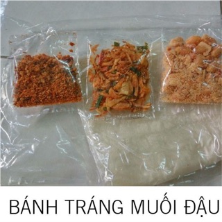 Combo 10b Bánh tráng muối tôm, đậu, hành phi