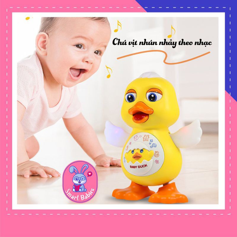 Đồ chơi chú vịt nhảy múa phát nhạc có đèn vui nhộn, Vịt nhảy theo nhạc ngộ nghĩnh cho bé