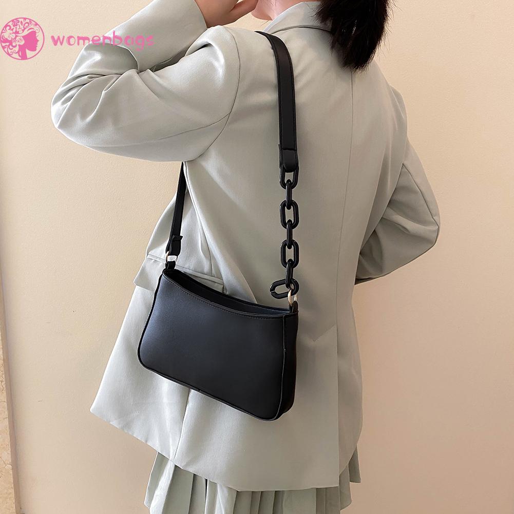 Túi xách bằng da PU màu trơn thời trang thường ngày cho nữ | BigBuy360 - bigbuy360.vn