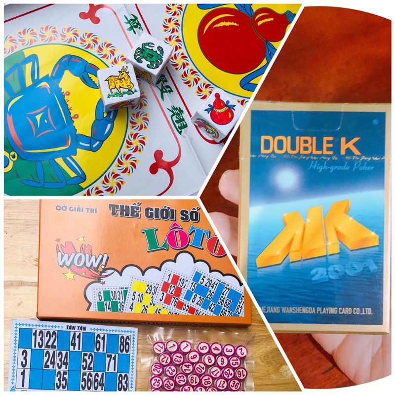 Combo 3 Món Lô tô , Bầu Cua , Bài DoubleK