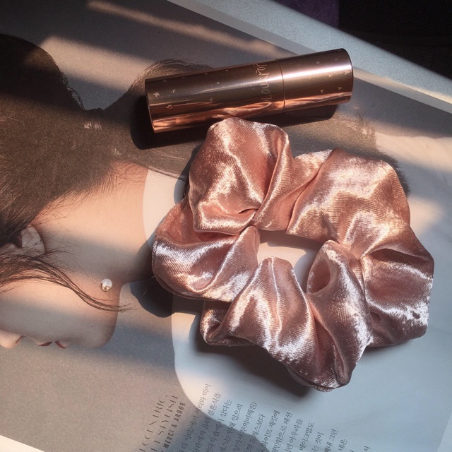 SCRUNCHIES BASIC chất liệu Satin mềm mại - Cột tóc vải nhiều màu trơn cực sang - Phụ kiện tóc thời trang thanh lịch