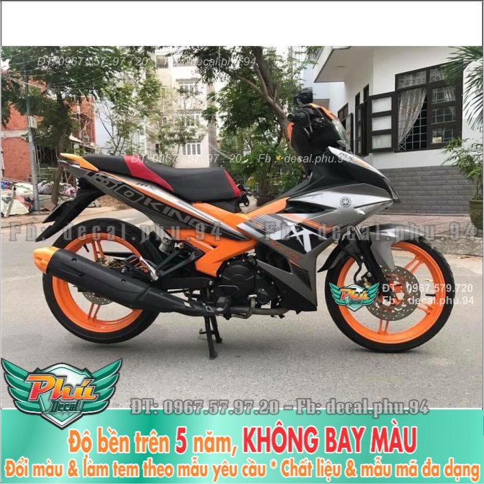 Tem rời Exciter 150 Mx xám cam (B) -1