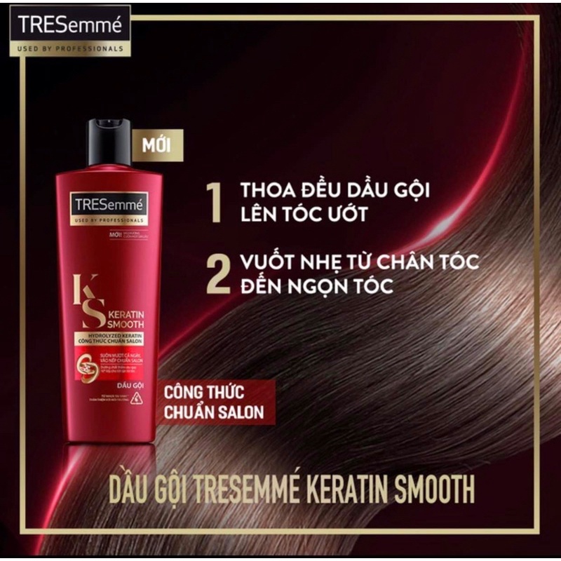 Dầu gội TRESemmé Chuyên nghiệp chuẩn Salon cho tóc chắc sạch, khỏe, mềm mượt 850g