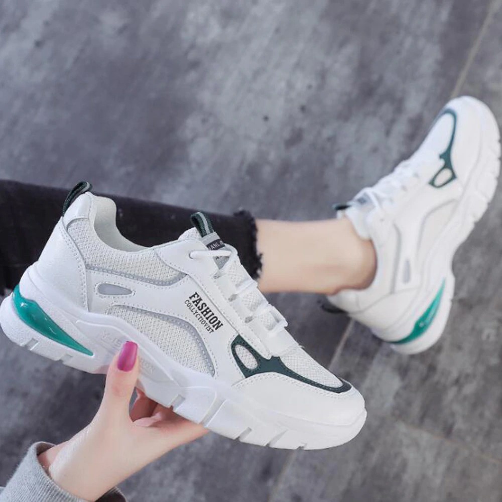 Giày Thể Thao Nữ Độn Đế PHOENIX SNEAKER Da Mềm, Giày Nữ Sneaker Dáng Hàn Quốc 68725