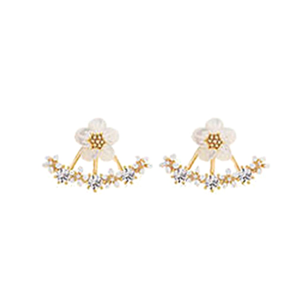 Khuyên tai hoa cúc đính đá xinh xắn dành cho nữ