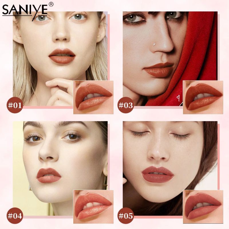 (Hàng Mới Về) Son Kem Màu Lì Không Thấm Nước Lâu Trôi Dưỡng Ẩm Saniye | BigBuy360 - bigbuy360.vn