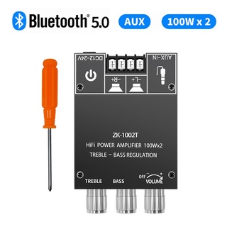 Bảng mạch khuếch đại âm thanh zk-1002t bluetooth 5.0 100wx2 chuyên dụng