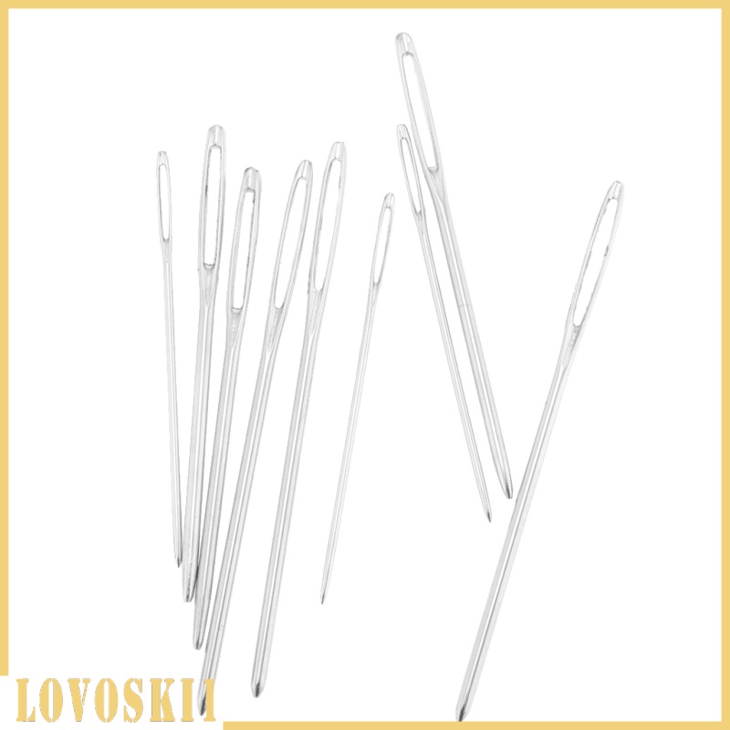 [LOVOSKI1]9pcs Metal Large Eye Blunt Needles Yarn Needles for Knitting Crochet Project