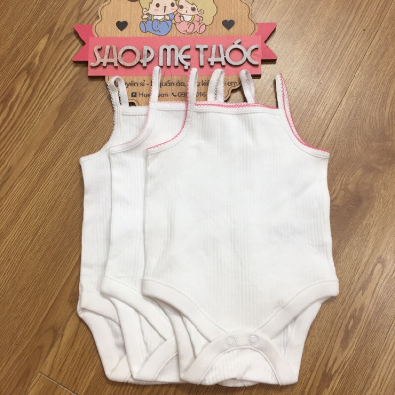 Body chip 2 dây màu trắng bé gái