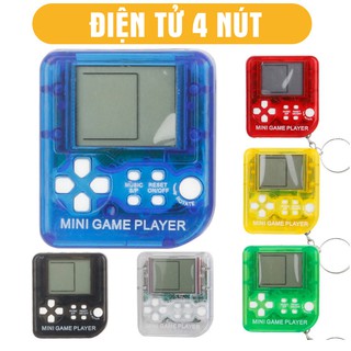 Máy điện tử 4 nút Mini. Máy chơi game kinh điển. Tổng hợp các game kinh điển như xếp hình, đua xe. vv