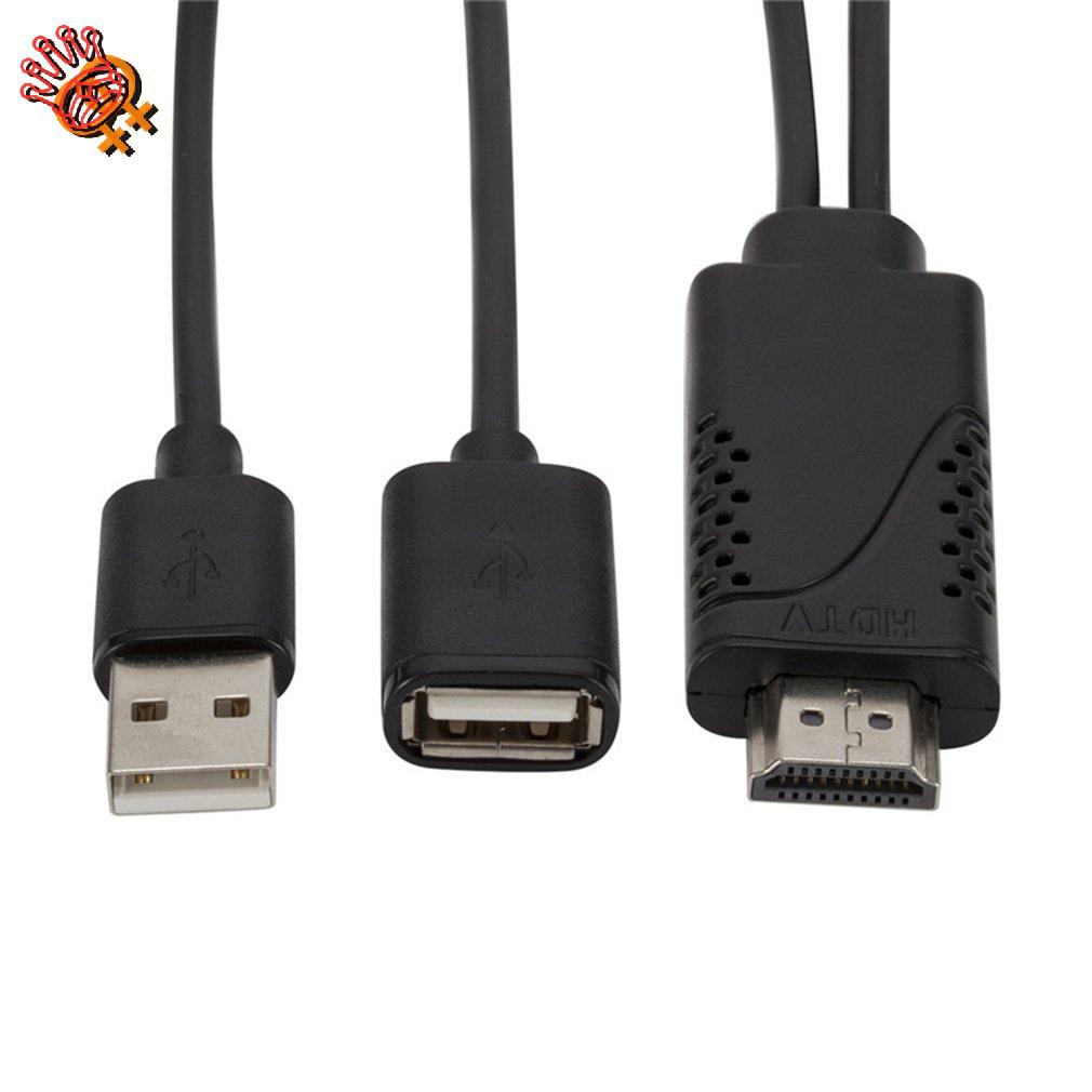 ✌2 In 1 USB Female To HDMI-compatible Male TV Ad Ter Cable For Android