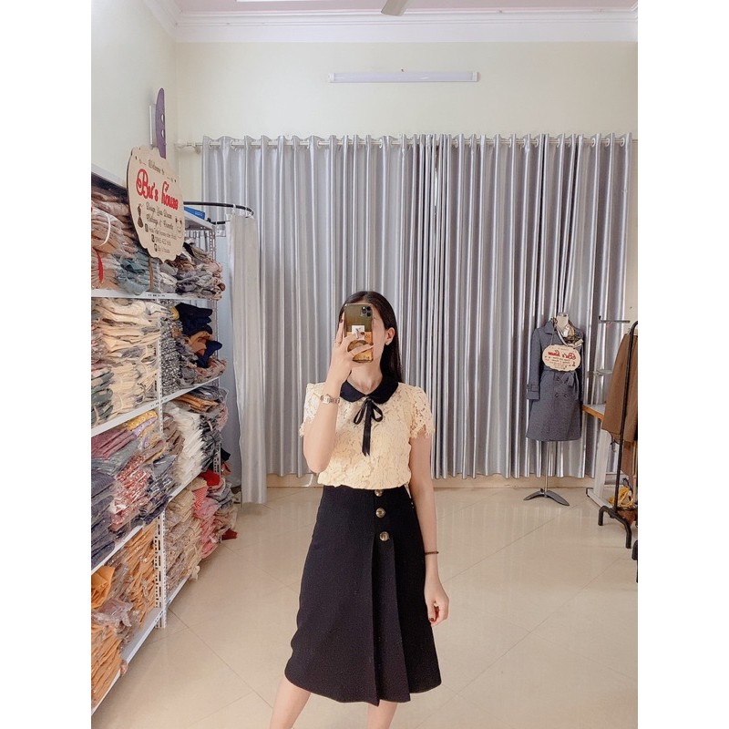 Chân váy chữ A 3 cúc hàng tk ( Ảnh thật) | BigBuy360 - bigbuy360.vn
