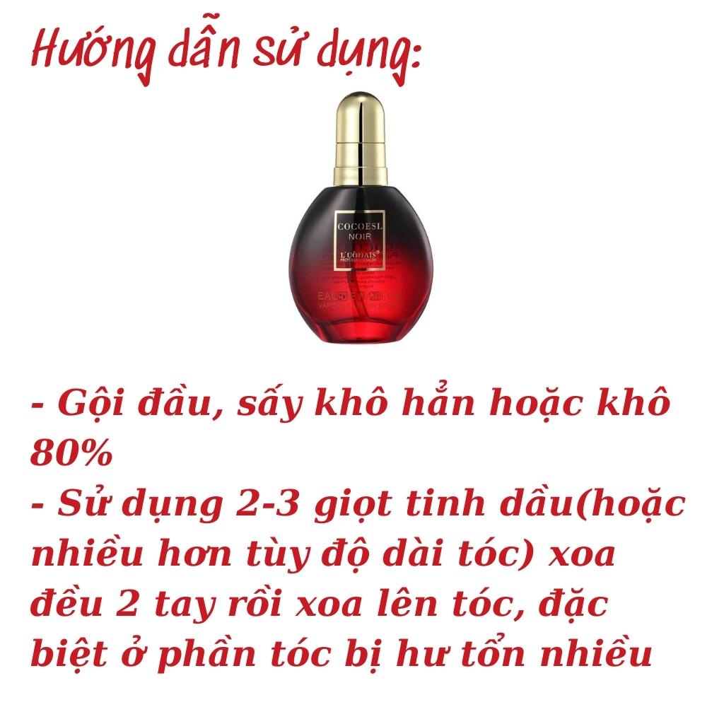 Tinh Dầu DưỡngTóc L'UÔNDAIS Đỏ 80ml Cocoels Noir Serum Phục Hồi Tóc Hư Tổn Tóc Khô Chẻ Ngọn Tạo Độ Ẩm Cho Tóc Dưỡng Tóc
