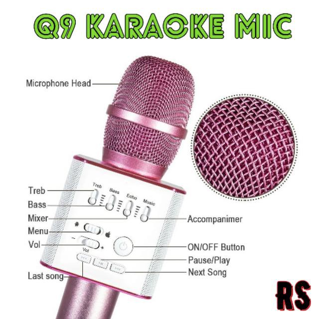 Micro kèm loa hát Karaoke Q9 + Tặng kèm Chuột chơi game có dây Dragon X3 -DC1808