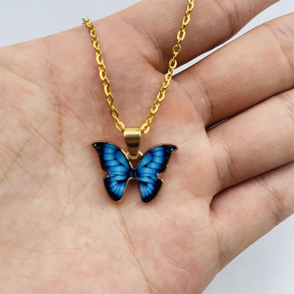 Vòng cổ Mặt Hình Bướm Dễ Thương Thời Trang Cho Nữ