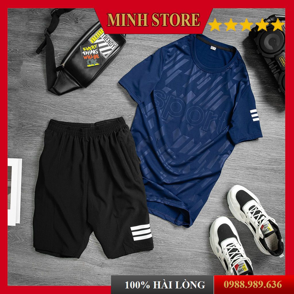 Bộ thể thao nam thun lạnh mặc nhà, bộ đồ nam mặc nhà quần áo tập gym thun lạnh SPORT 5 màu BO02 Minhstore88