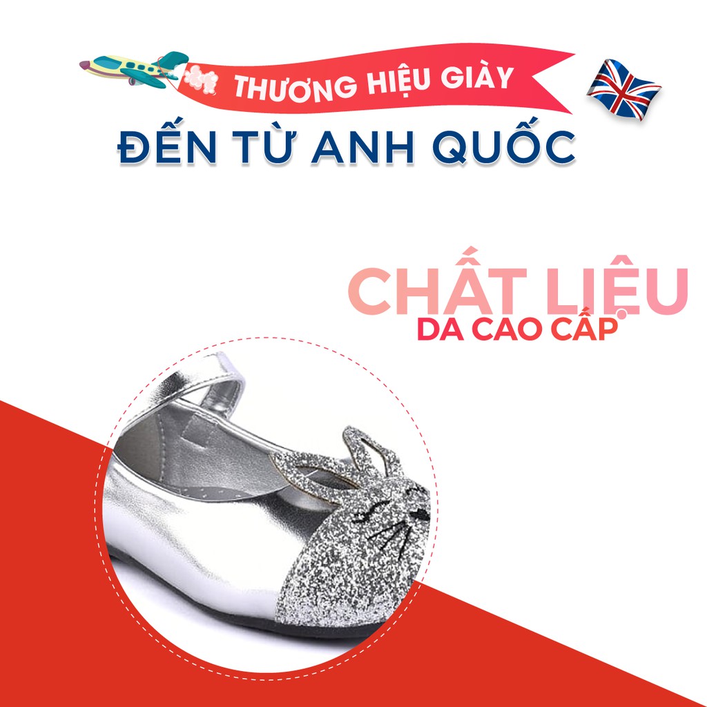 Giày Búp Bê Bé Gái Đi Học Đi Chơi Crown Space UK Ballerina Trẻ Em Cao Cấp CRUK3121 Nhẹ Êm Thoáng Size 25-30/2-10 Tuổi