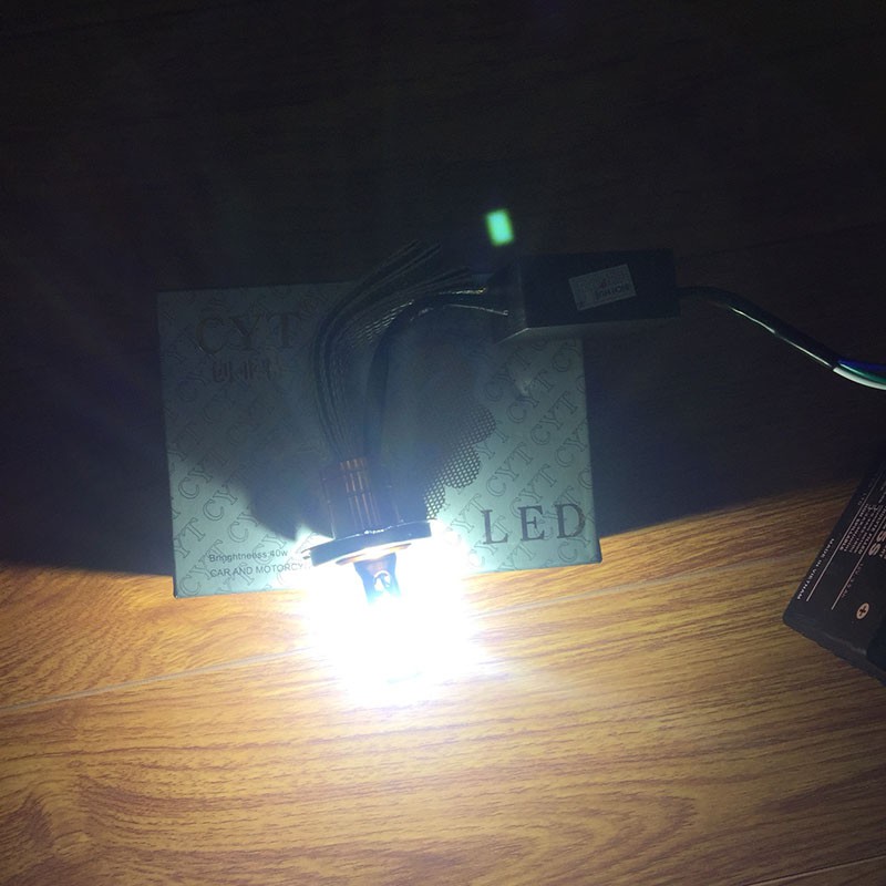 [Giảm giá sốc] Bóng đèn pha LED CYT chân H4 cho xe máy cực sáng, bền bỉ với tản nhiệt lưới chuyên chế độ pha xe máy A65