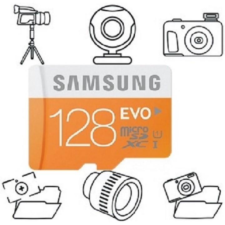 Thẻ nhớ Samsung 128GB – CHÍNH HÃNG – MicroSD SAMSUNG Class10 - Bảo hành 5 năm  – Kèm Adapter