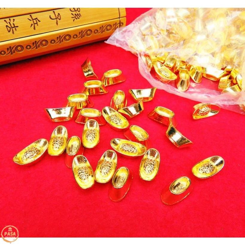 Combo 3 Thỏi vàng Thần Tài KIM NGUYÊN BẢO cỡ 2.8cm , phong thủy hút tài nạp lộc, giàu sang, no đủ...