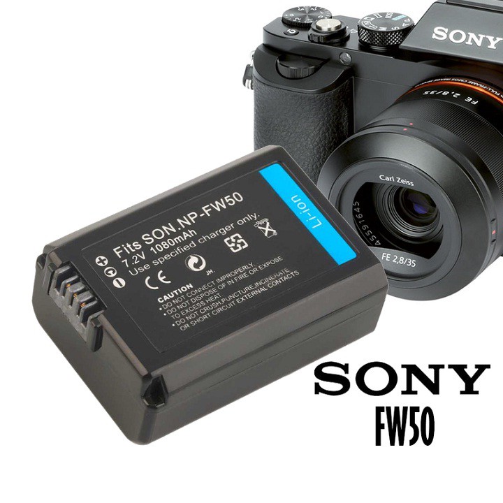 Pin NP-FW50 7.2V 1080MAH Cho Máy Ảnh SONY 7R a7R a3000 a5000 a6000 NEX-5N A55