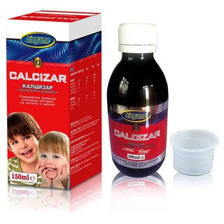 (Auth) Calcizar Siro bổ sung Canxi, vitamin A/D3, kẽm cho trẻ cao lớn, khỏe mạnh, không táo bón