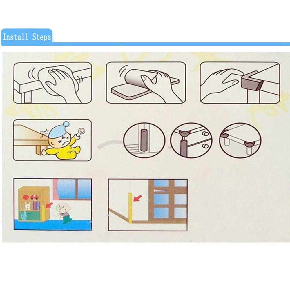 CLEOES Miếng Bọc Cạnh Bàn / Góc Tường / Cửa Mềm Mại Chống Va Chạm Bảo Vệ An