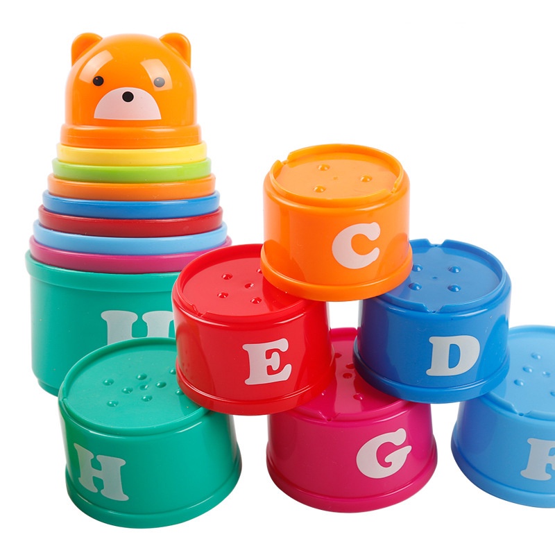 Bộ đồ chơi cốc xếp hình ZHAN QI TOYS thiết kế 9 trong 1 dạy học cho bé theo phương pháp