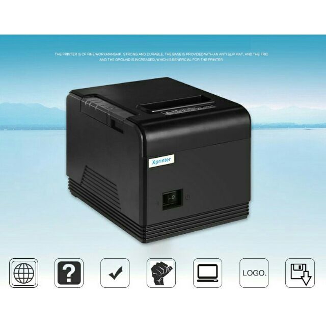 Máy In Hóa Đơn XPrinter XP Q200 Khổ Giấy K80 (Cổng Lan và USB) In Từ Máy Tính Và Điện Thoại