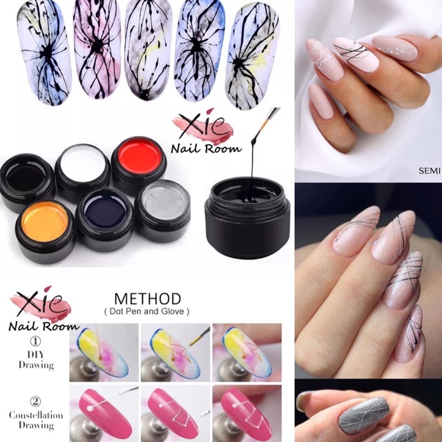 GEL NHỆN / GEL VẼ KÉO SỢI VINIMAY  - XIE dụng cụ mi&amp;nail