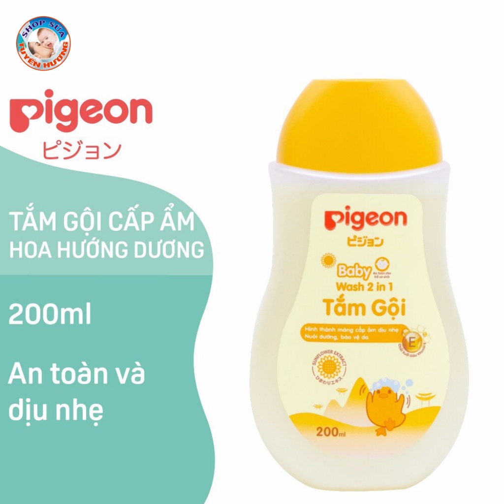 Sữa tắm gội 2 trong 1 Pigeon hoa hướng dương cho bé