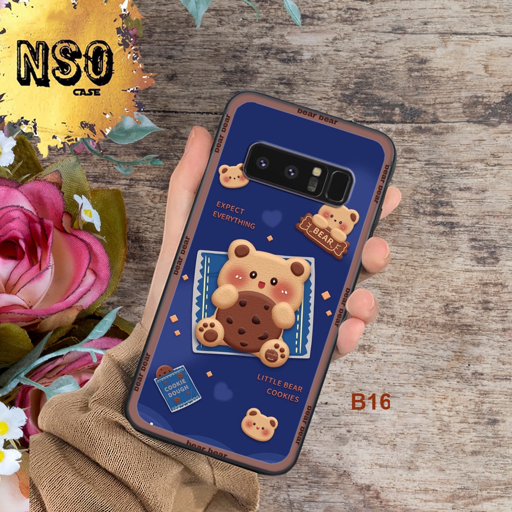Ốp Samsung Note 8 In hình Gấu Siêu Cute
